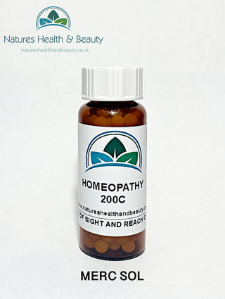 Merc Sol 200C Homeopathic Pillules/Tablets - x 7g